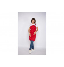 Водоотталкивающий универсальный фартук Экосети с люверсами, красный ФЛЮВК7570