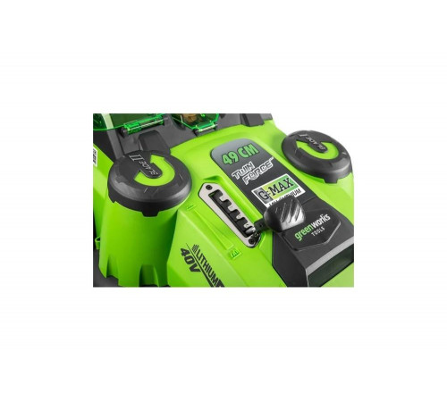 Аккумуляторная газонокосилка GreenWorks TwinForce G40LM49DBK3 40V 2500207UE