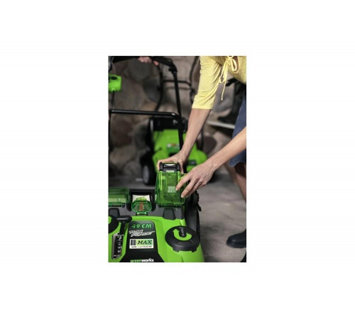 Аккумуляторная газонокосилка GreenWorks TwinForce G40LM49DBK3 40V 2500207UE