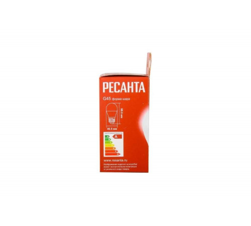 Светодиодная лампа Ресанта LL-R-G45-7W-230-4K-E27 Светодиодная лампа Ресанта LL-R-G45-7W-230-4K-E27