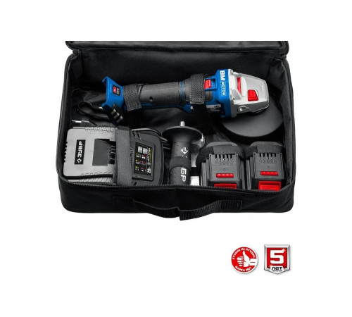 ЗУБР 20 В, Li-Ion PRO, 2 АКБ, УШМ "BRUSHLESS" AB-125-42 Профессионал