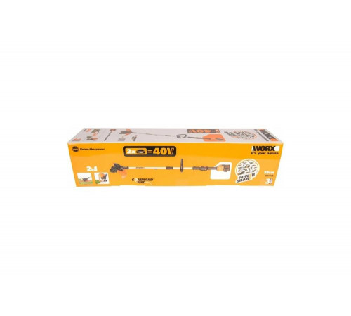 Аккумуляторный триммер WORX 40В, 2х2.0 А*ч, двойное ЗУ 2x2A WG184E Аккумуляторный триммер WORX 40В, 2х2.0 А*ч, двойное ЗУ 2x2A WG184E