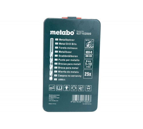 Набор сверл по металлу Metabo 627152000 Набор сверл по металлу Metabo 627152000