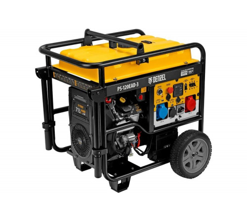 Бензиновый генератор Denzel PS-120EAD-3 12 кВт, 230/400 В, 40 л, разъём ATS, переключение режима, электростартер 946984 Бензиновый генератор Denzel PS-120EAD-3 12 кВт, 230/400 В, 40 л, разъём ATS, переключение режима, электростартер 946984