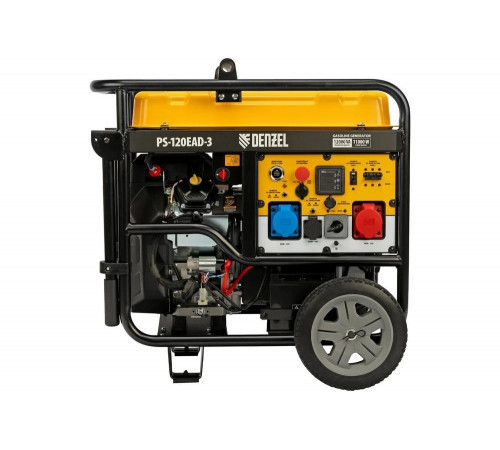 Бензиновый генератор Denzel PS-120EAD-3 12 кВт, 230/400 В, 40 л, разъём ATS, переключение режима, электростартер 946984 Бензиновый генератор Denzel PS-120EAD-3 12 кВт, 230/400 В, 40 л, разъём ATS, переключение режима, электростартер 946984