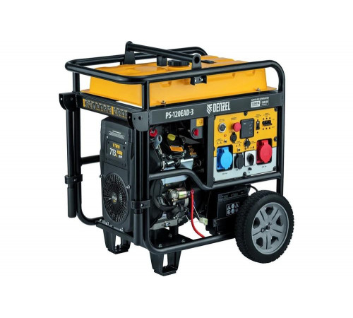 Бензиновый генератор Denzel PS-120EAD-3 12 кВт, 230/400 В, 40 л, разъём ATS, переключение режима, электростартер 946984 Бензиновый генератор Denzel PS-120EAD-3 12 кВт, 230/400 В, 40 л, разъём ATS, переключение режима, электростартер 946984