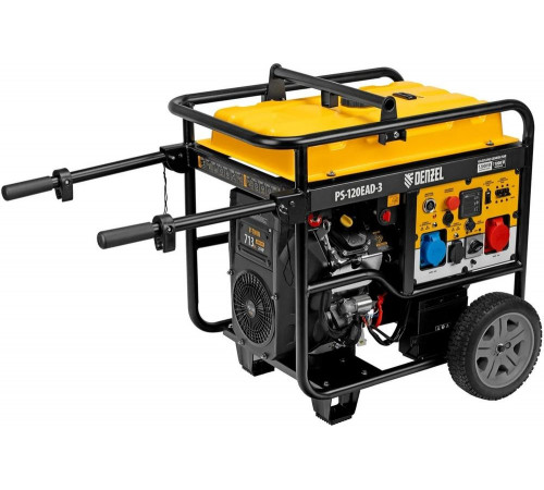 Бензиновый генератор Denzel PS-120EAD-3 12 кВт, 230/400 В, 40 л, разъём ATS, переключение режима, электростартер 946984 Бензиновый генератор Denzel PS-120EAD-3 12 кВт, 230/400 В, 40 л, разъём ATS, переключение режима, электростартер 946984