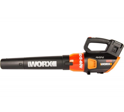 Аккумуляторная бесщеточная воздуходувка WORX 40В, 2х2.0 Ач, двойное ЗУ 2x2A WG584E Аккумуляторная бесщеточная воздуходувка WORX 40В, 2х2.0 Ач, двойное ЗУ 2x2A WG584E