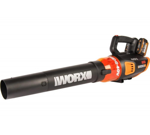 Аккумуляторная бесщеточная воздуходувка WORX 40В, 2х2.0 Ач, двойное ЗУ 2x2A WG584E Аккумуляторная бесщеточная воздуходувка WORX 40В, 2х2.0 Ач, двойное ЗУ 2x2A WG584E