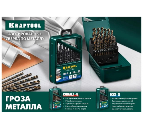 KRAFTOOL Ø 7.5 х 117 мм, HSS-Co (8%), класс A, сверло по металлу 29656-7.5 Pro KRAFTOOL Ø 7.5 х 117 мм, HSS-Co (8%), класс A, сверло по металлу 29656-7.5 Pro