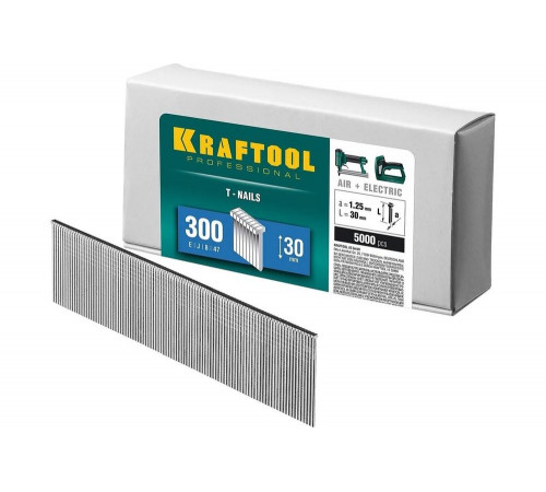 KRAFTOOL гвозди тип 300, 30 мм, гвозди для нейлера 31785-30 KRAFTOOL гвозди тип 300, 30 мм, гвозди для нейлера 31785-30