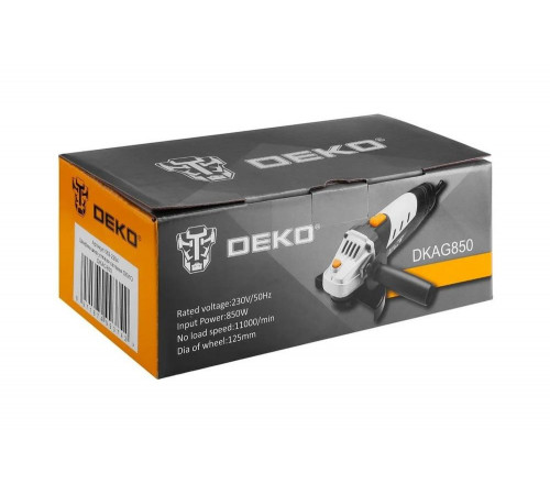 Угловая сетевая шлифмашина DEKO DKAG850063-2204 063-2204 Угловая сетевая шлифмашина DEKO DKAG850063-2204 063-2204