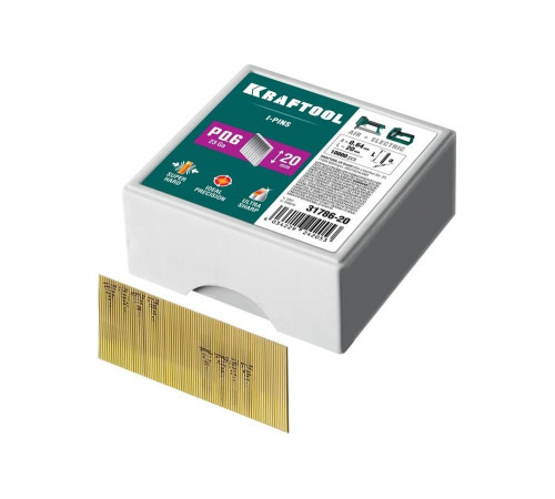 KRAFTOOL P0.6, 20 мм, 10000 шт, шпильки(гвозди) для пневматического нейлера 31786-20 KRAFTOOL P0.6, 20 мм, 10000 шт, шпильки(гвозди) для пневматического нейлера 31786-20