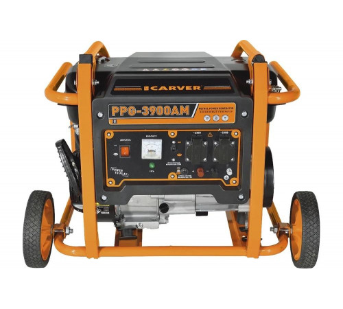 Генератор CARVER PPG- 3900АM бензин LT-170F, 2,8/3,0 кВт, 220В, бак 15 л, колеса 01.020.00027