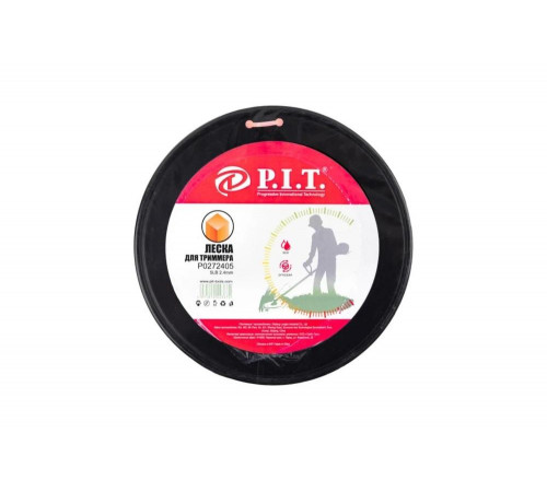 Леска 5LB (2.4 мм; 389.25 м; 2.25 кг; квадрат) для триммера P.I.T. P0272405