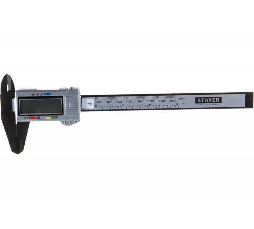 STAYER 150 мм, штангенциркуль электронный 34411-150 STAYER 150 мм, штангенциркуль электронный 34411-150