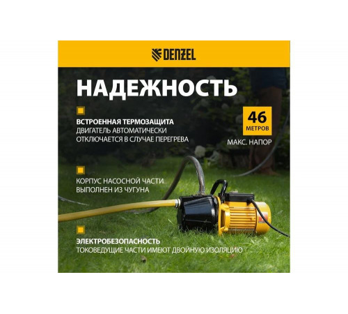 Садовый поверхностный насос Denzel GP1100C Садовый поверхностный насос Denzel GP1100C