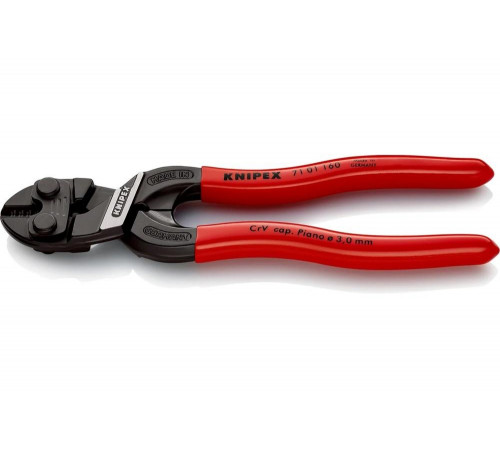 Болторез Knipex, CoBolt S, компактный, 160 мм, черный, 1К ручки, KN-7101160SB Болторез Knipex, CoBolt S, компактный, 160 мм, черный, 1К ручки, KN-7101160SB