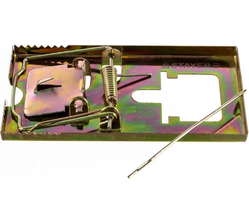 STAYER 115х60 мм, металлическая, средняя, мышеловка 40490-M STAYER 115х60 мм, металлическая, средняя, мышеловка 40490-M