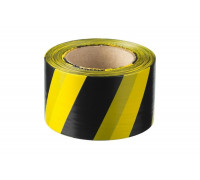 Сигнальная лента ЗУБР Мастер, цвет черно-желтый, 75мм х 200м, 12242-75-200