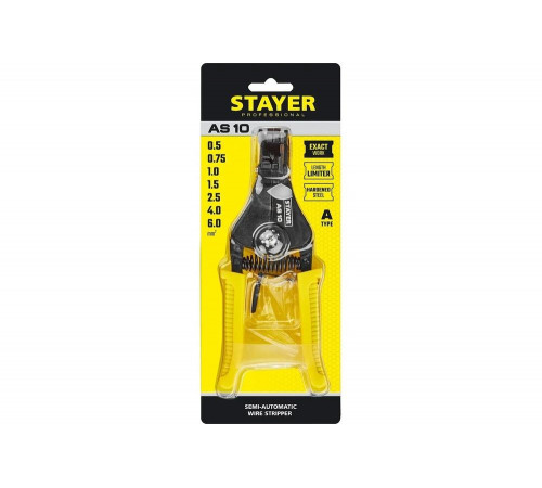 STAYER 0.5-6 мм², стриппер полуавтоматический AS-10 22631_z02 Professional STAYER 0.5-6 мм², стриппер полуавтоматический AS-10 22631_z02 Professional