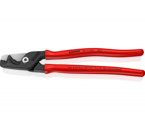 Кабелерез Knipex StepCut XL ступенчатый рез, Ø 23 мм, длина 225 мм, фосфатированный, обливные ручки KN-9511225 Кабелерез Knipex StepCut XL ступенчатый рез, Ø 23 мм, длина 225 мм, фосфатированный, обливные ручки KN-9511225