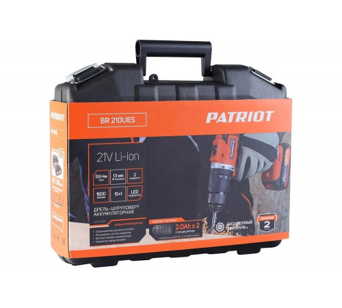 Аккумуляторная дрель-шуруповерт PATRIOT BR 210Li 180301550