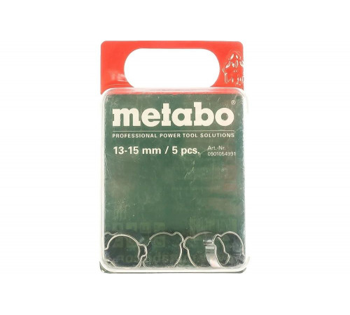 Зажим шланга (5 шт; 13-15 мм; блистер) Metabo 0901054991
