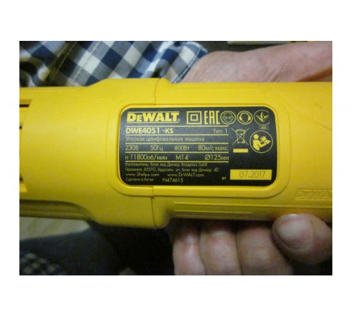 Болгарка (УШМ) DEWALT DWE 4051