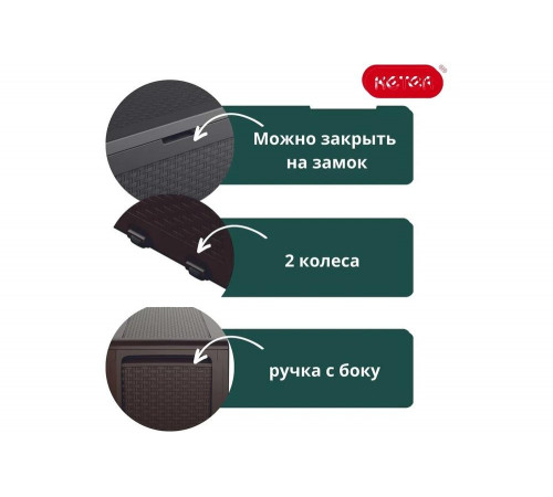 Сундук KETER SAMOA RATTAN BOX капучино 247468 Сундук KETER SAMOA RATTAN BOX капучино 247468