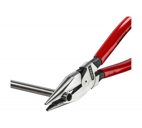 Комбинированные остроконечные плоскогубцы KNIPEX с удлинёнными губками, длина 185 мм, обливные ручки SB KN-0821185SB