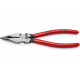 Комбинированные остроконечные плоскогубцы KNIPEX с удлинёнными губками, длина 185 мм, обливные ручки SB KN-0821185SB
