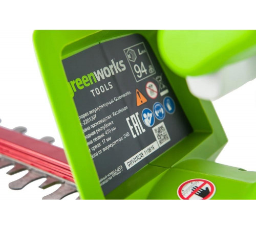 Аккумуляторный кусторез Greenworks G24HT Basic 24V 2201207