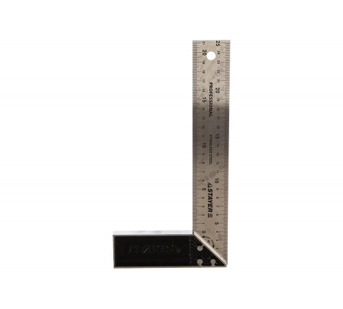 STAYER 250 x 25.5 x 1 мм, нержавеющее полотно, угольник столярный 3431-25_z01 STAYER 250 x 25.5 x 1 мм, нержавеющее полотно, угольник столярный 3431-25_z01