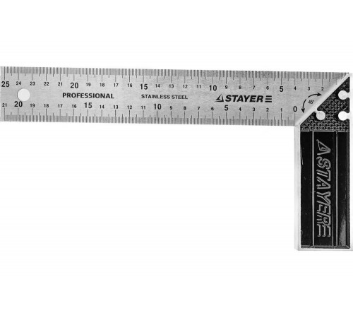 STAYER 250 x 25.5 x 1 мм, нержавеющее полотно, угольник столярный 3431-25_z01 STAYER 250 x 25.5 x 1 мм, нержавеющее полотно, угольник столярный 3431-25_z01