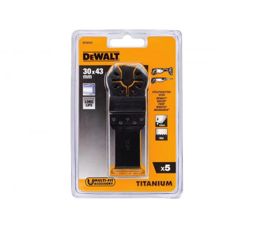 Полотно пильное погружное Ti, 30х43 мм , 5 шт. DEWALT DT20727