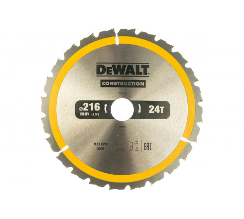 Пильный диск CONSTRUCT (216х30 мм; 24 ATB) DEWALT DT1952