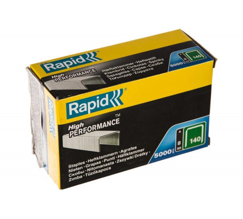 RAPID тип 140 (G / 11 / 57), 8 мм, 5000 шт., супертвердые, профессиональные, плоские скобы 11908111 RAPID тип 140 (G / 11 / 57), 8 мм, 5000 шт., супертвердые, профессиональные, плоские скобы 11908111