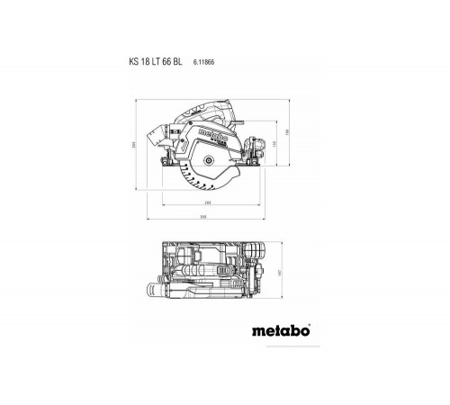 Аккумуляторная дисковая пила Metabo KS 18 LTX 66 BL 611866660 Аккумуляторная дисковая пила Metabo KS 18 LTX 66 BL 611866660