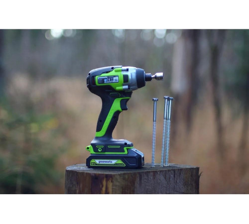 Ударный аккумуляторный винтоверт Greenworks GD24ID3 3802807 Ударный аккумуляторный винтоверт Greenworks GD24ID3 3802807
