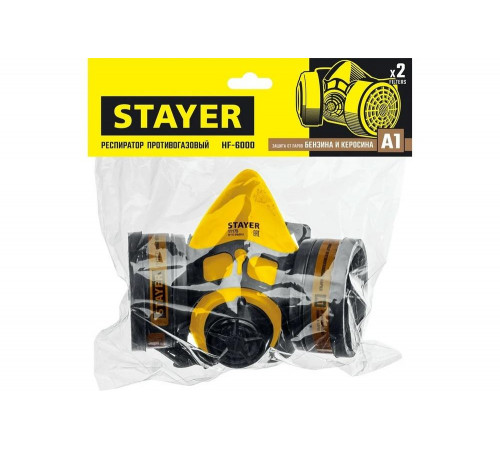 STAYER два фильтра A1 в комплекте, респиратор противогазовый HF-6000 11175_z01 Professional