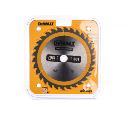 Пильный диск CONSTRUCT (165х20 мм; 30 ATB) DEWALT DT1935