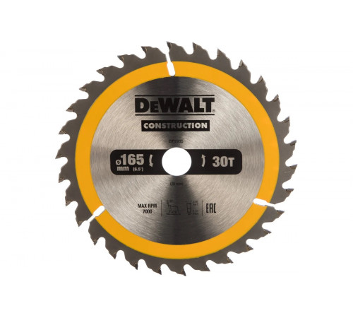 Пильный диск CONSTRUCT (165х20 мм; 30 ATB) DEWALT DT1935
