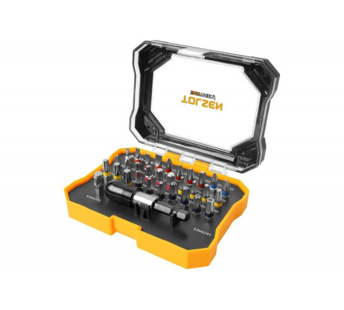 Набор вставок бит 1/4", PH, PZ, Hex, Torx, Slotted, TorxTR, Square, 32 предмета TOLSEN TT20377