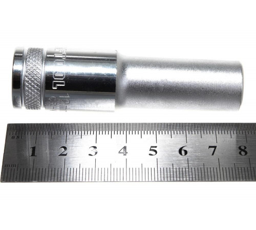 KRAFTOOL 1/2", 12 мм, Cr-V сталь, хромированная, торцовая головка удлиненная 27807-12_z01
