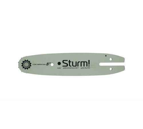 Пильная шина 20 см/8", 1.3 мм, 48 звеньев, шаг цепи 0.5 мм для пилы CSC1808BL Sturm SB085050 Пильная шина 20 см/8", 1.3 мм, 48 звеньев, шаг цепи 0.5 мм для пилы CSC1808BL Sturm SB085050