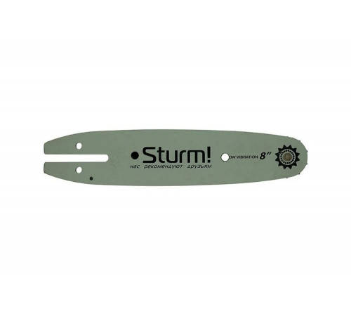 Пильная шина 20 см/8", 1.3 мм, 48 звеньев, шаг цепи 0.5 мм для пилы CSC1808BL Sturm SB085050 Пильная шина 20 см/8", 1.3 мм, 48 звеньев, шаг цепи 0.5 мм для пилы CSC1808BL Sturm SB085050