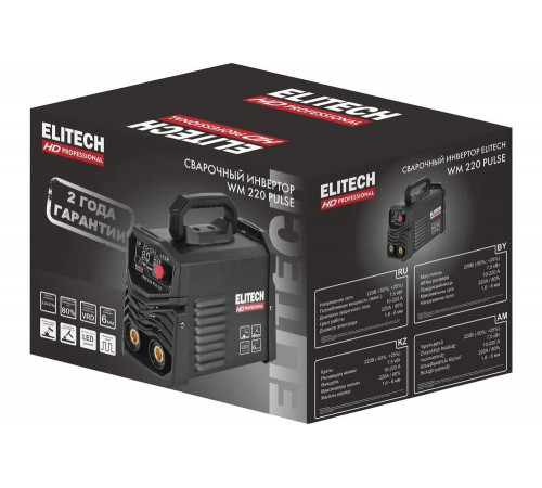 Инверторный сварочный аппарат Elitech HD WM 220 Pulse 204468 Инверторный сварочный аппарат Elitech HD WM 220 Pulse 204468