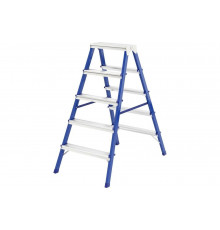 Стальная двусторонняя стремянка СИБРТЕХ 5 ступеней 97935