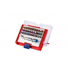 Набор вставок бит 1/4, TORX, HEX, PZ, PH, SLOT, 32 предмета МАСТАК 058-10032C